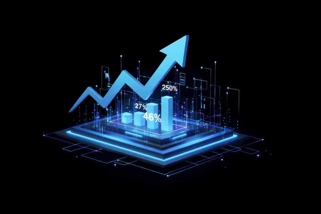 3D arrow showing business growth strategy in Tampa